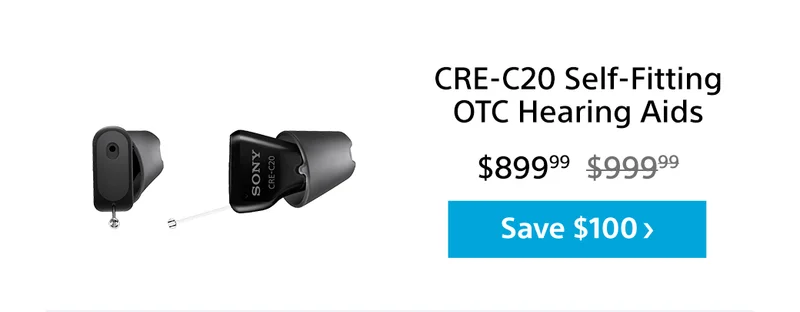 Save $100: CRE-C20 Self-Fitting OTC Hearing Aids