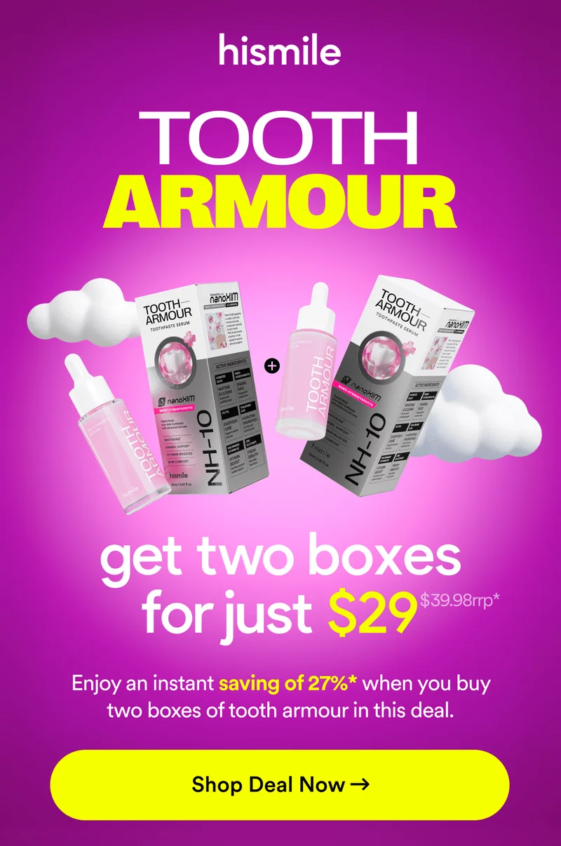 TOOTH ARMOUR. get two boxes for just $29. Enjoy an instant saving of 27%* when you buy two boxes of tooth armour in this deal. Shop Deal Now.