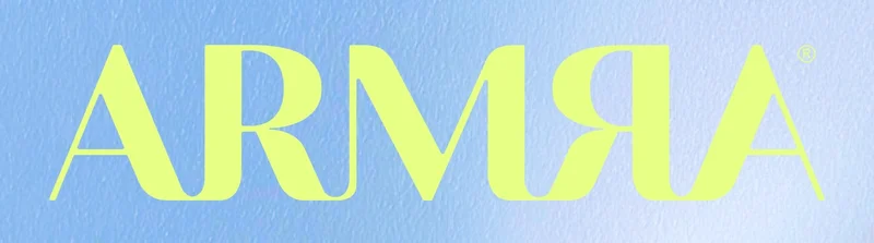 ARMRA logo in light yellow on a blue gradient background