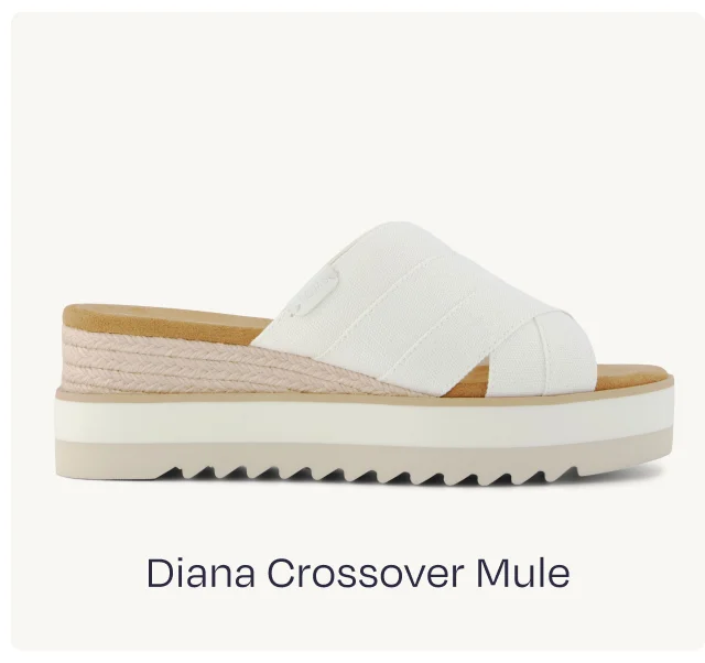 Diana Crossover Mule Wedge Sandal
