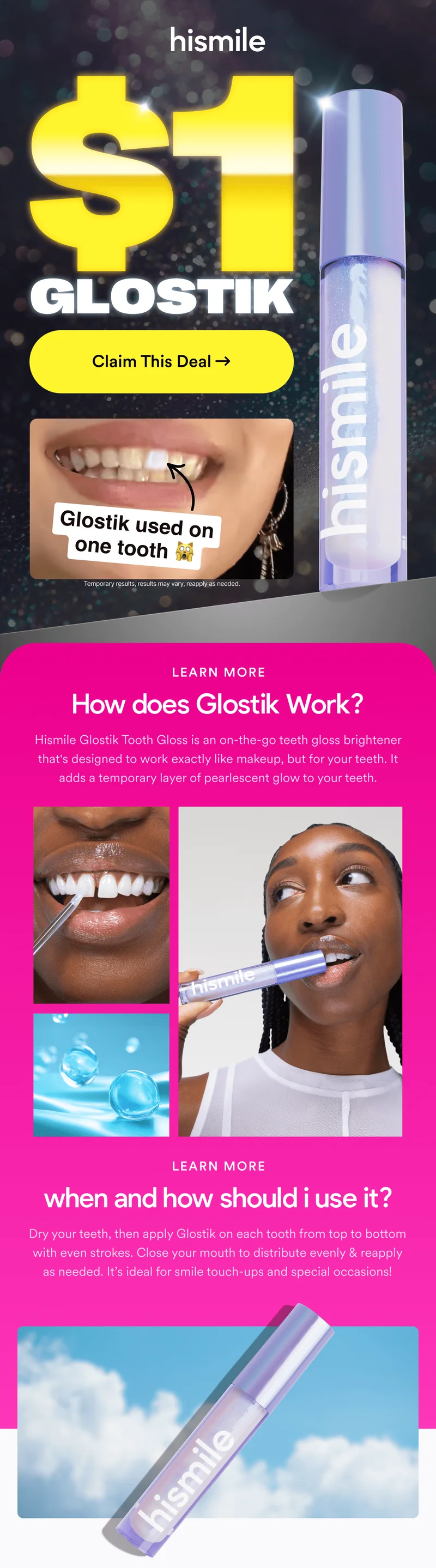 $1 GLOSTIK. Claim This Deal.