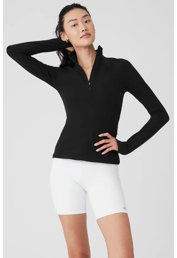 Alosoft 1/2 Zip Rapid Pullover - Black - Black / L