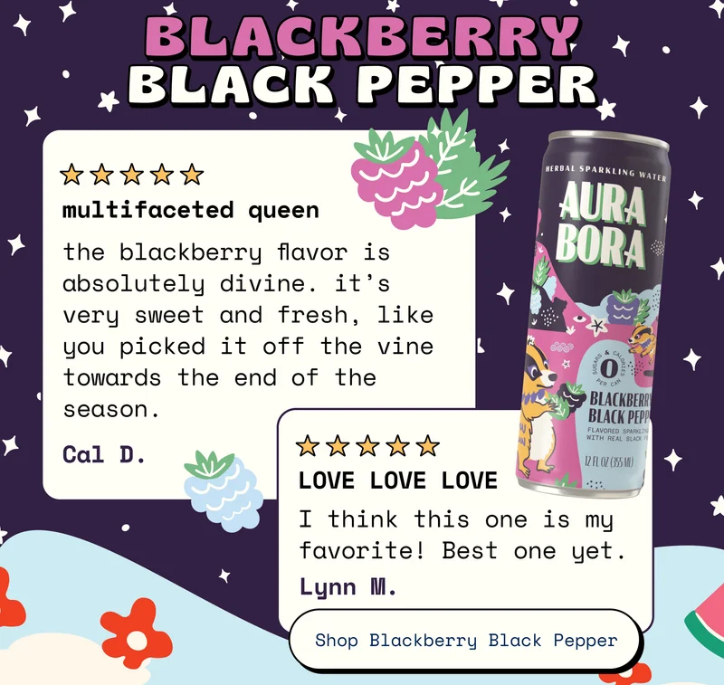 aura bora blackberry black pepper
