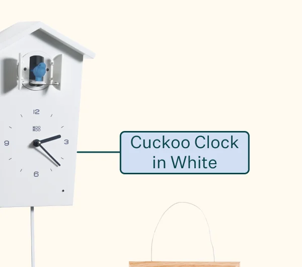 Cuckoo Clock in White