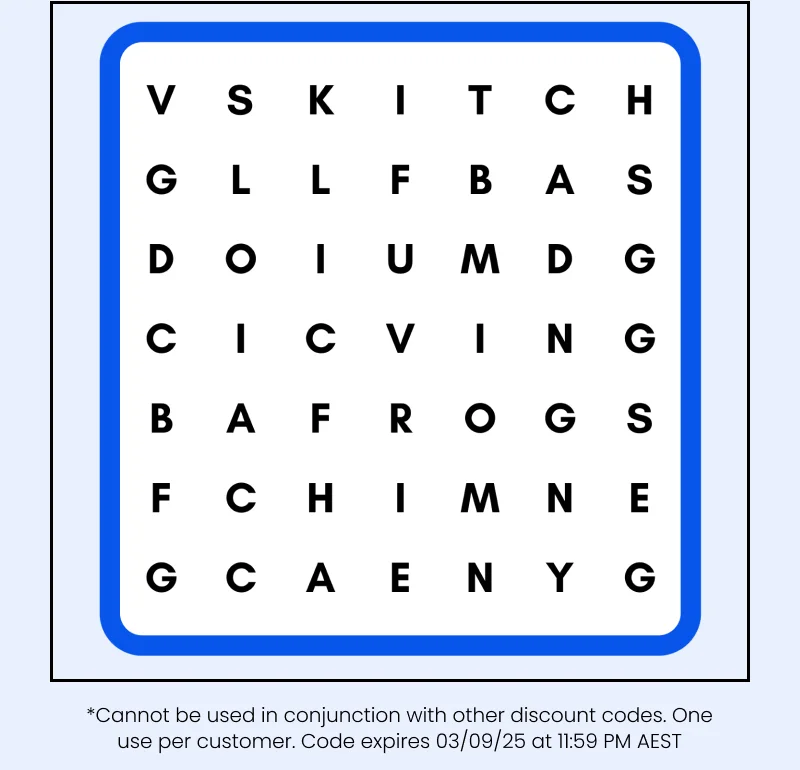 Solve the puzzle for a discount!