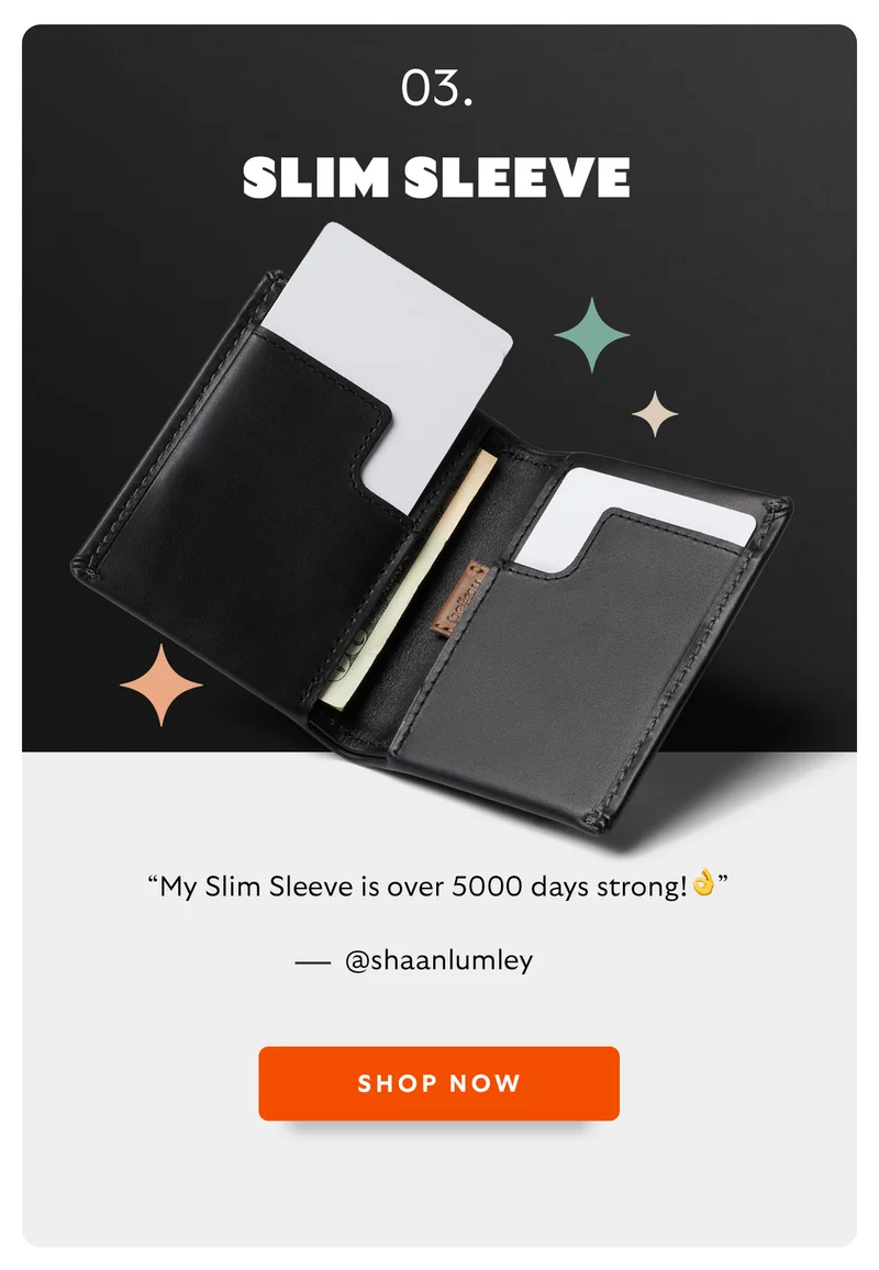 Slim Sleeve. My Slim Sleeve is over 5000 days strong! 👌 – @shaanlumley