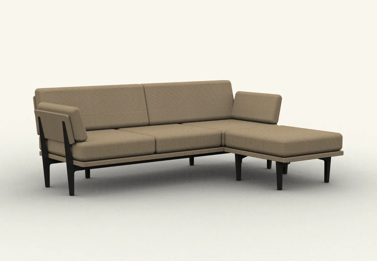 The Floyd Sofa 2.0 features: Redesigned cushions, deeper seats, structural upgrades, a free-floating ottoman and more.