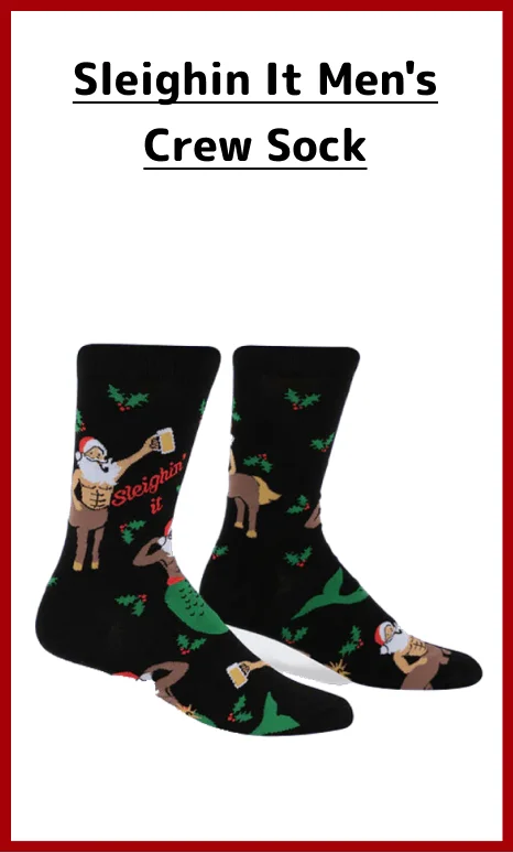 Sleighin It Men's Crew Sock