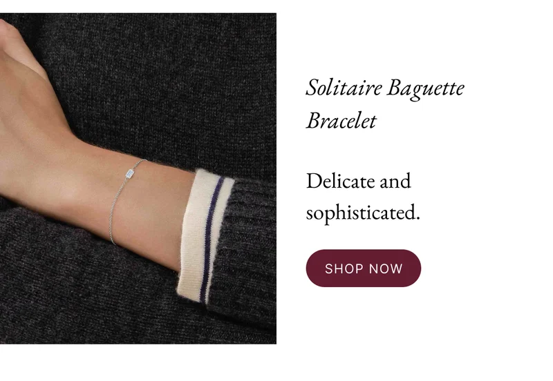 Solitaire Baguette Bracelet - Shop Now >