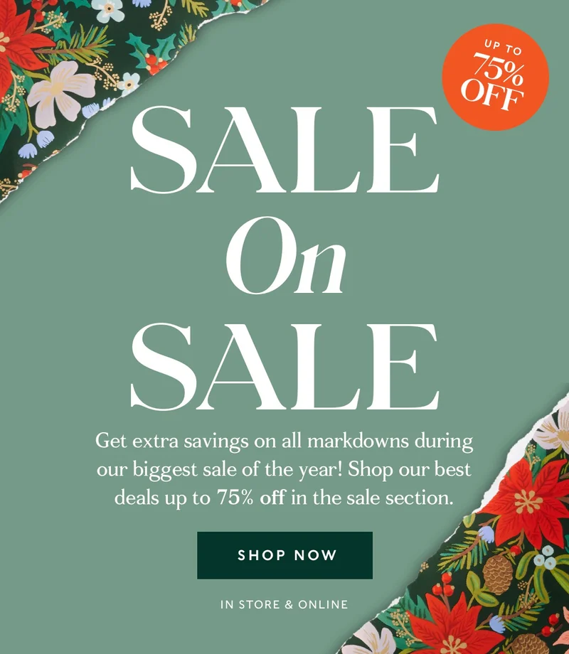 Up to 75% Off Sale Items
