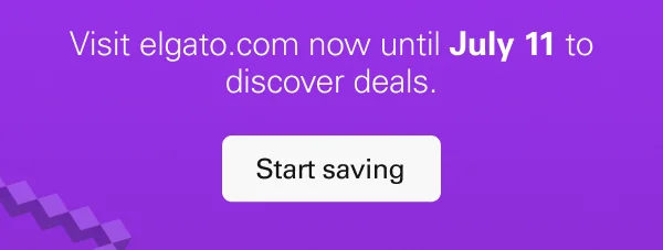 Visit elgato.com now until July 11 to discover deals. Start saving
