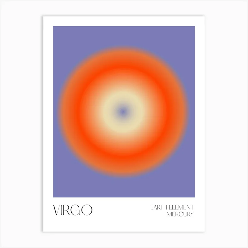 Image of Virgo Aura Zodiac Art Print