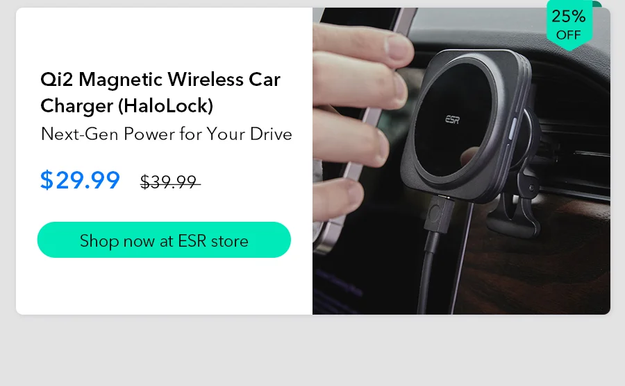 Qi2 Magnetic Wireless Car Charger (HaloLock)