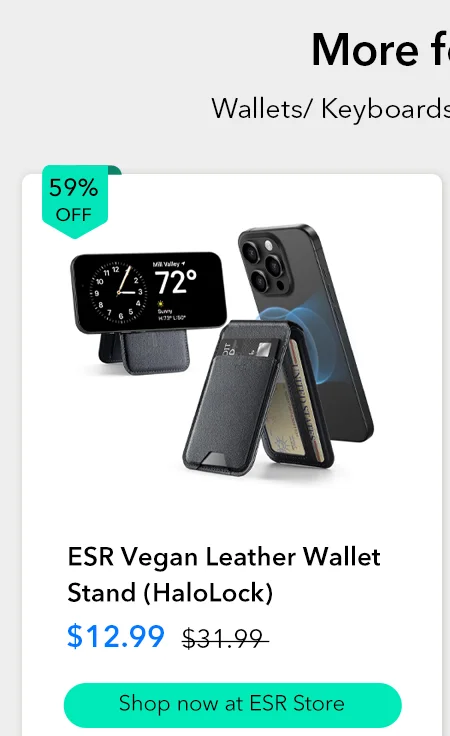 ESR Vegan Leather Wallet Stand (HaloLock)