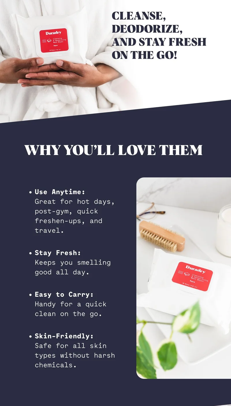 Cleanse, deodorize, and stay fresh on the go!