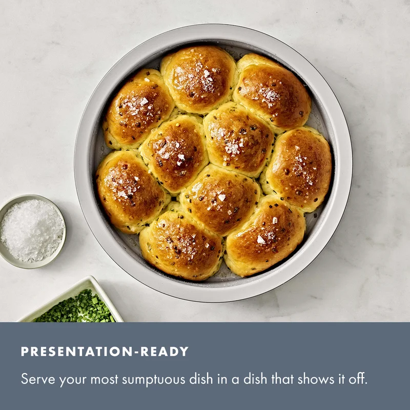 PRESENTATION-READY Serve your most sumptuous dish in a dish that shows it off.