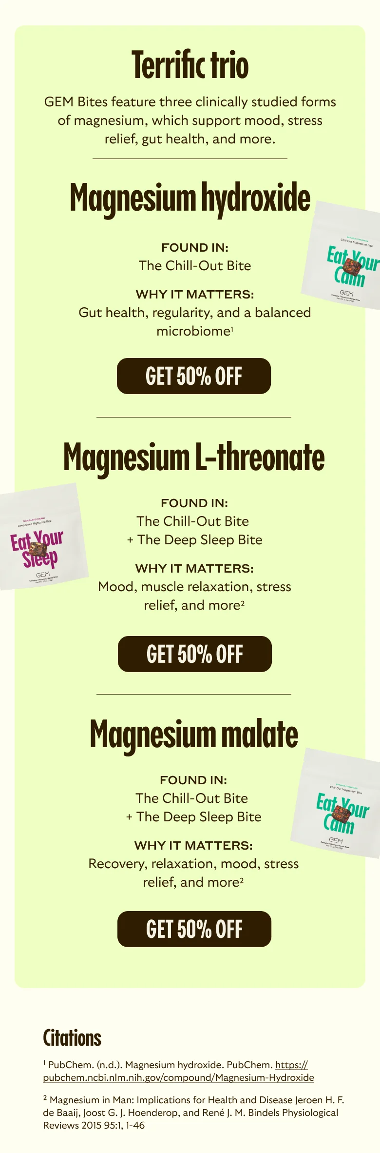 Terrific magnesium trio
