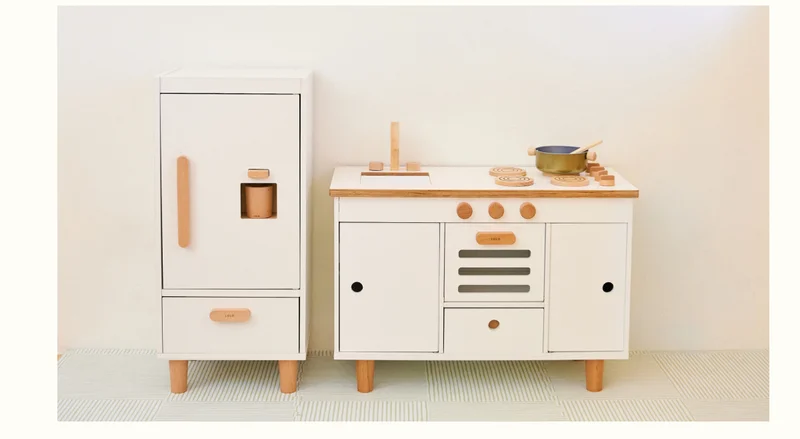 “My 4-year-old has loved the Play Kitchen since he was 2.5! It's his go-to for pretend play—cooking dinner and making coffee. We keep it in our kitchen, so it's the perfect spot for him to play while I prepare meals.”– Alex , Product Development Manager @ Lalo  Shop The Play Kitchen