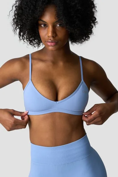 Image of Minimal Sports Bra Soft Blue