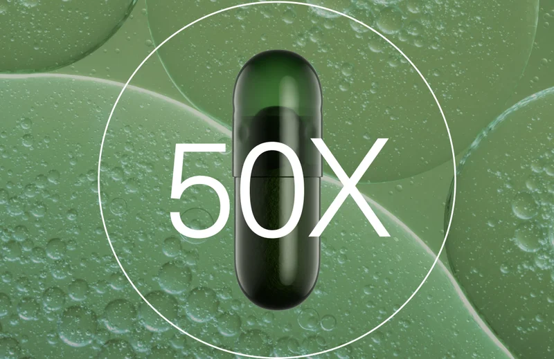 DS-01® delivers 50X more viable probiotic cells than industry standard as demonstrated in a study using SHIME®.1