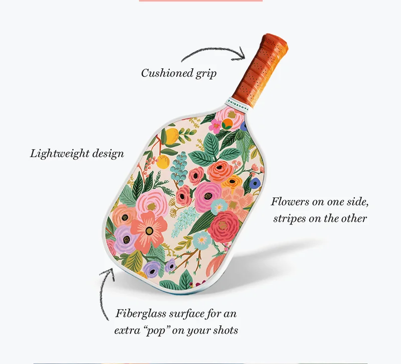 Our collaboration with Tangerine is so fun and perfect for summer. Their co-founder Carly and I grew up together in New Jersey, which makes this partnership even more meaningful. I can't wait to see these beautiful paddles on the courts.