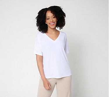 Susan Graver Essentails Liquid Knit Dolman Sleeve Top