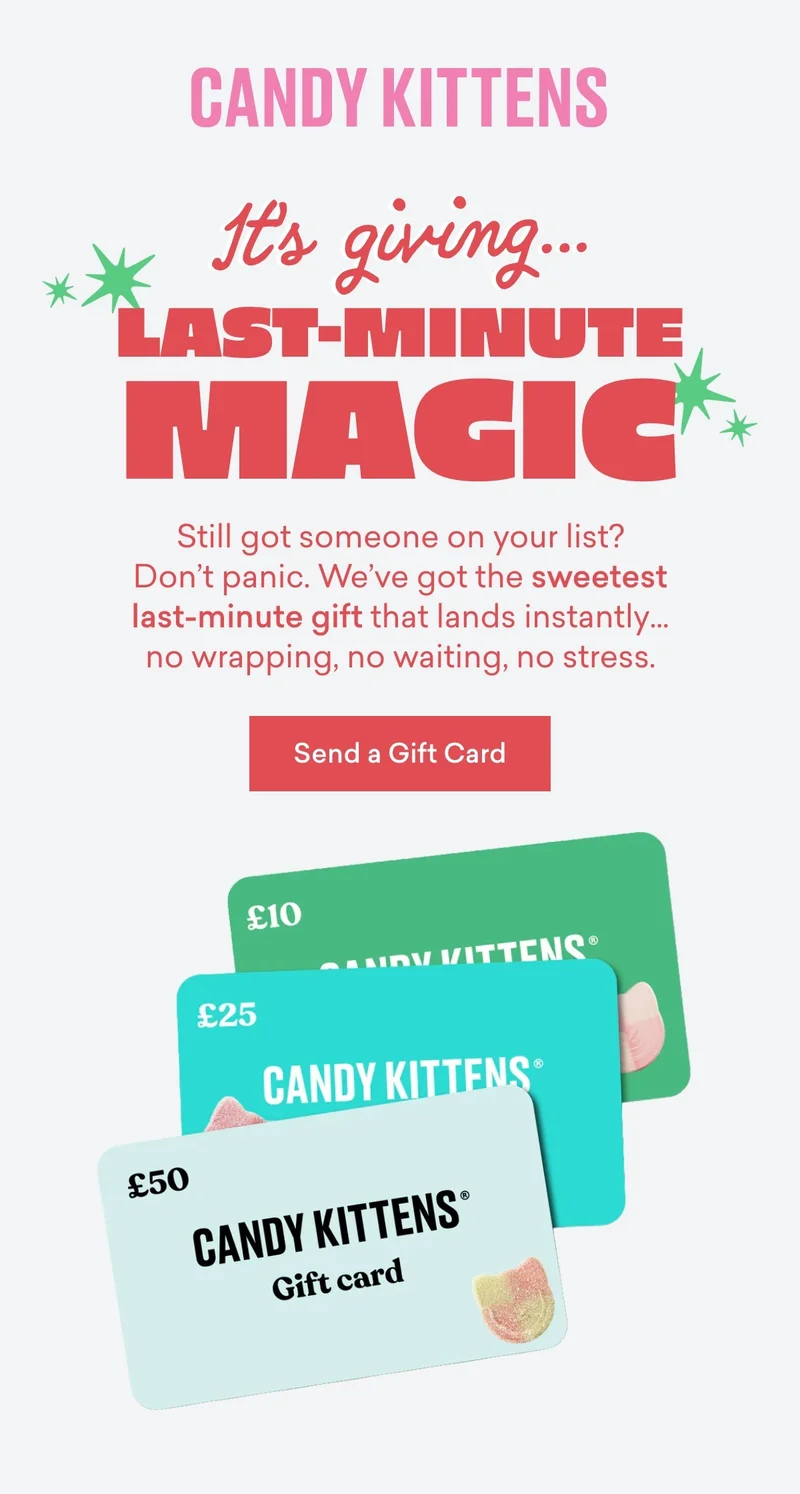 It's giving.. last-minute magic. Still got someone on your list? Don’t panic. We’ve got the&nbsp;sweetest last-minute gift&nbsp;that lands instantly… no wrapping, no waiting, no stress.