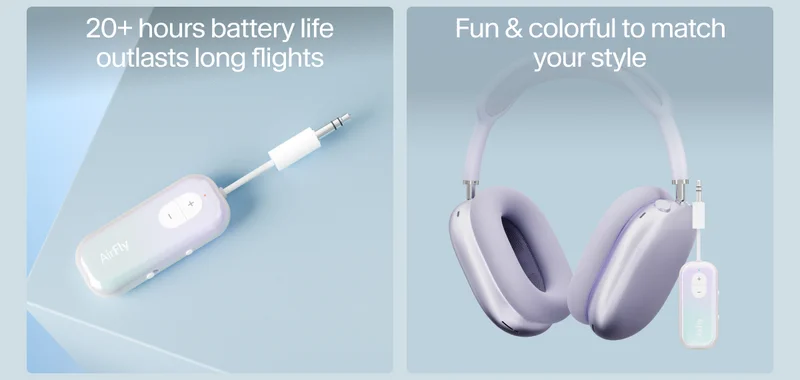 Watch the in-flight movie with your favorite wireless headphones.