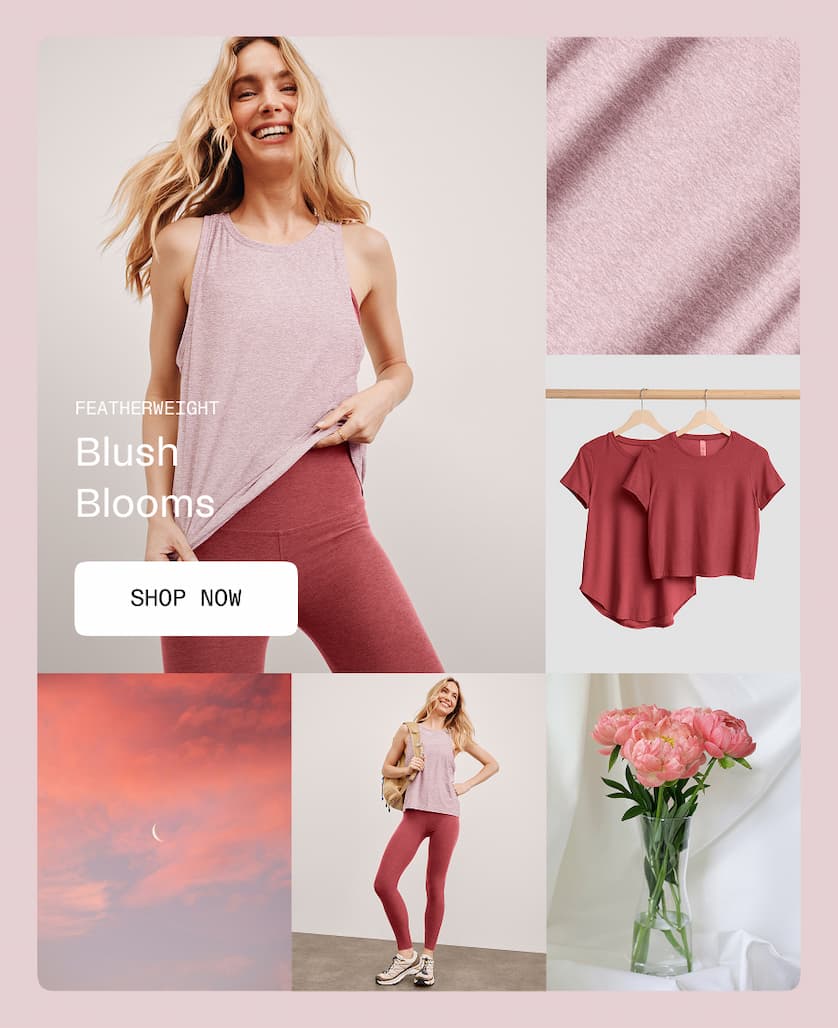 Featherweight Rebalance Tank in Blush Blooms Heather