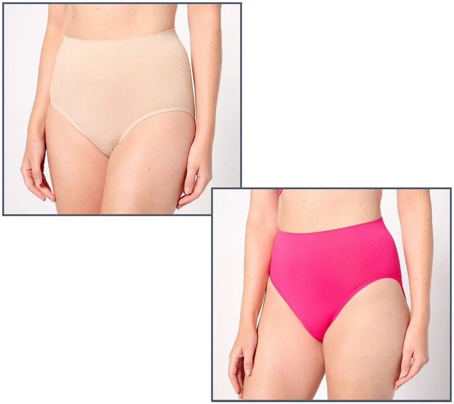 Breezies Seamless Lace Comfort Set Of 3 Full Brief Or Hi-Cut Panties