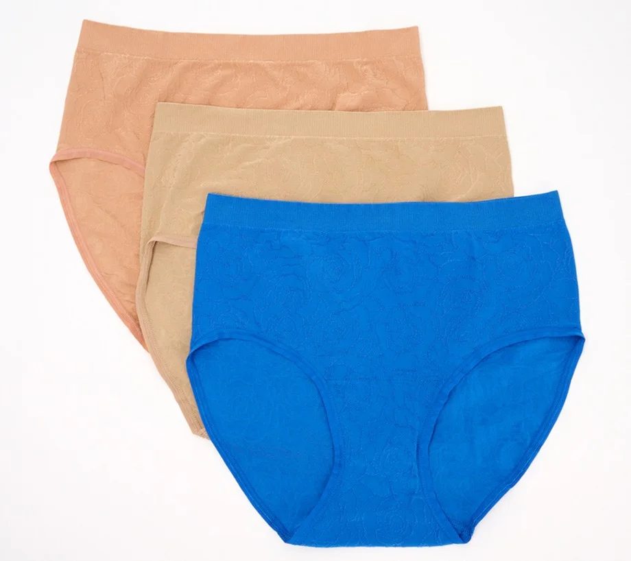 Breezies Wild Rose Seamless Ultimair Panties 3 Pack