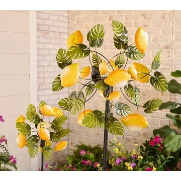 Temp-tations Outdoors Set of 2 Wind Spinners with Solar Lights
