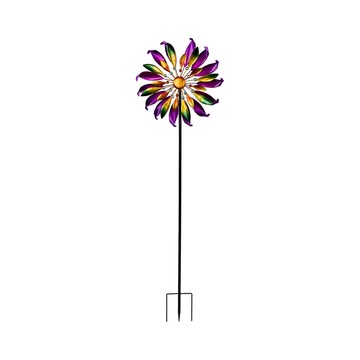 Northlight Mardi Gras Flower Pinwheel Garden Stake - 4.5'