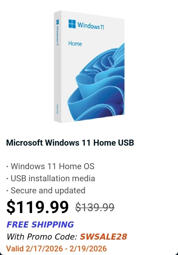 Microsoft Windows 11 Home USB