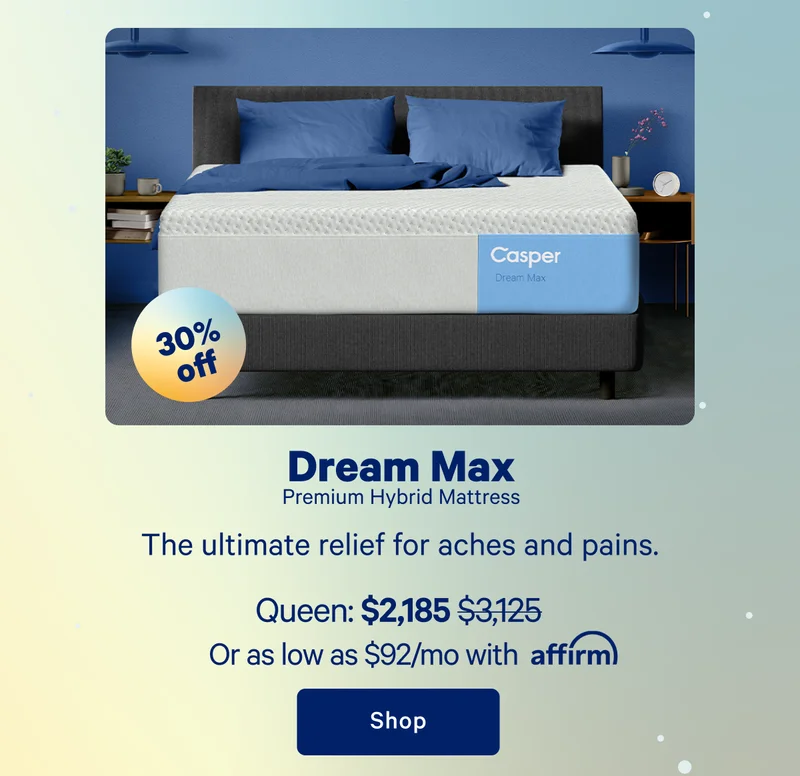 Dream Max Premium Hybrid Mattress; The ultimate relief for aches and pains.