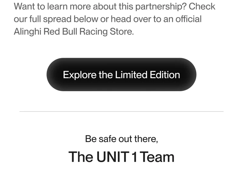 Call to action: Explore the exclusive Stromer x Alinghi Red Bull Racing collection now.