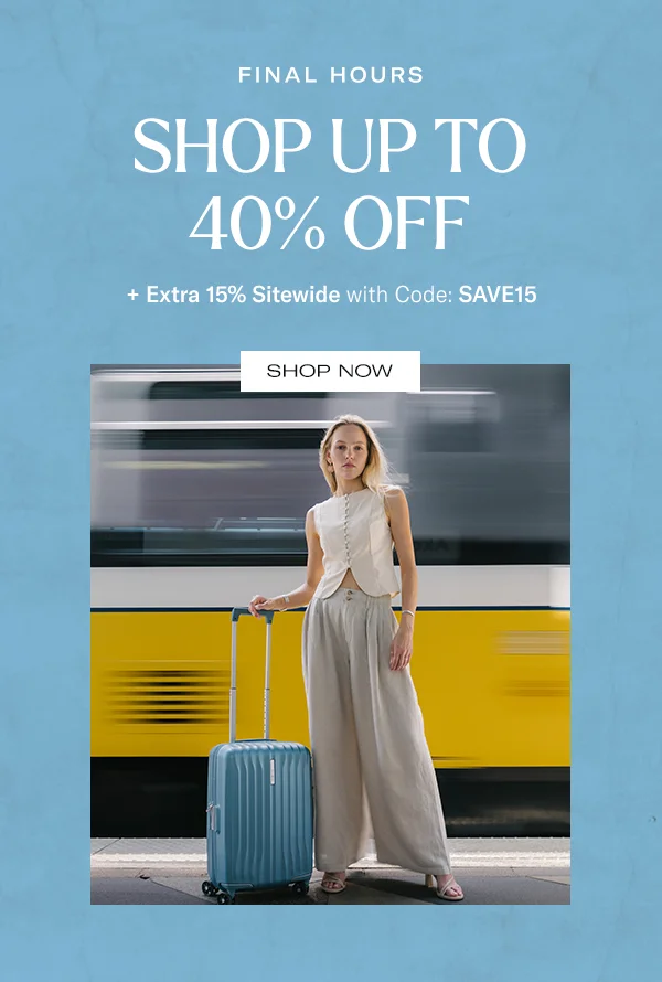 Final Hours to Save Extra 15% Off Sitewide