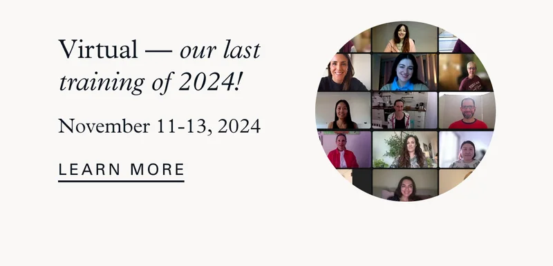 Virtual — our last training of 2024!   November 11-13, 2024: LEARN MORE