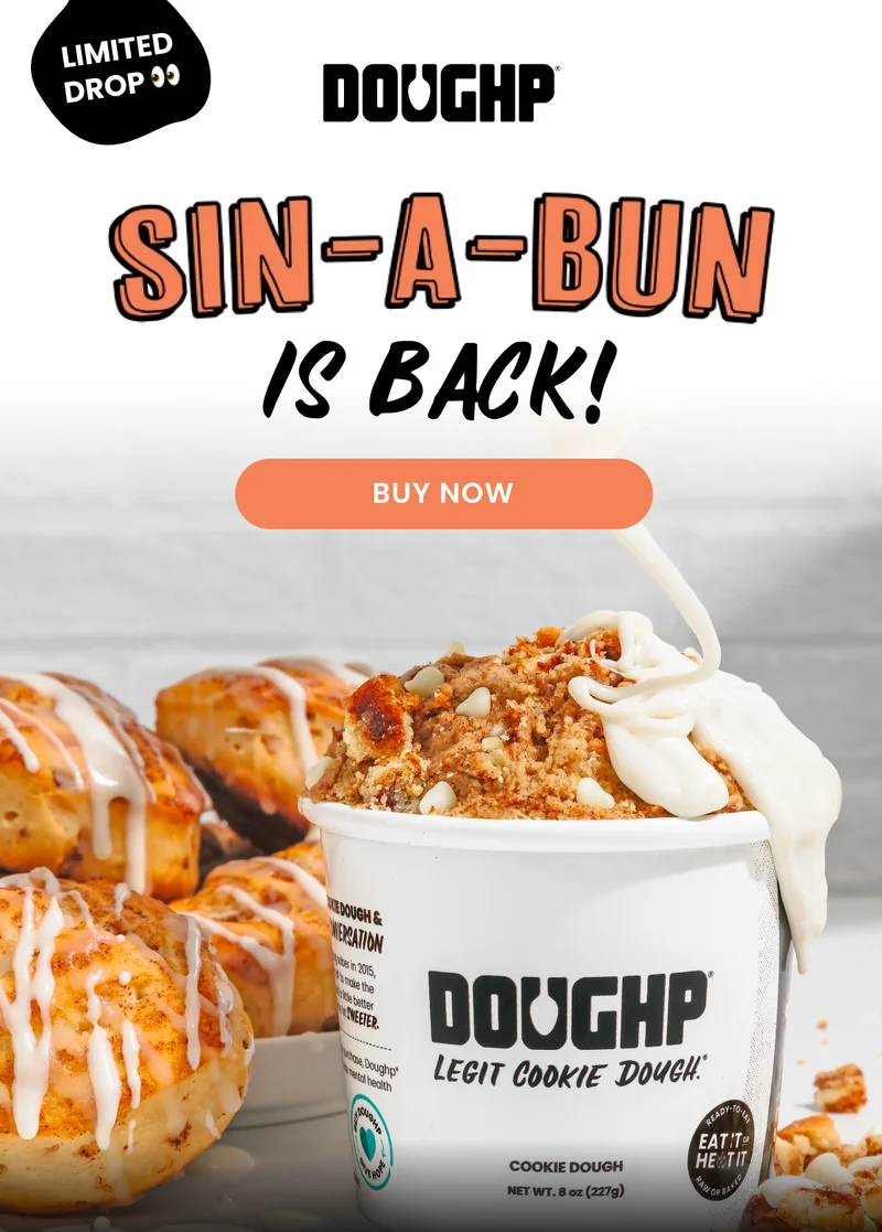Sin-A-Bun is here- cinnamon roll edible cookie dough