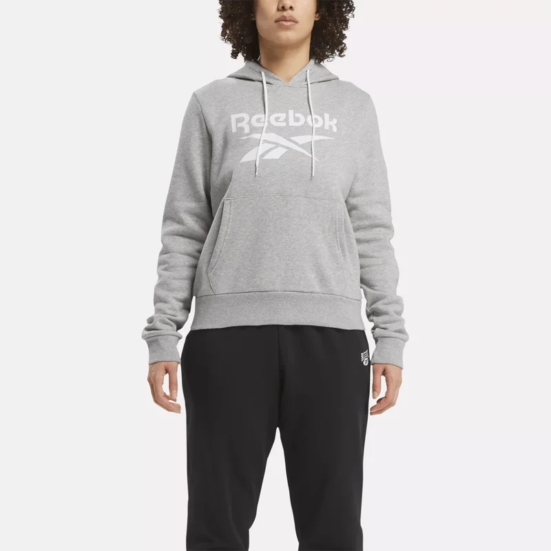 Image of Women's Reebok Identity Big Logo Fleece Hoodie