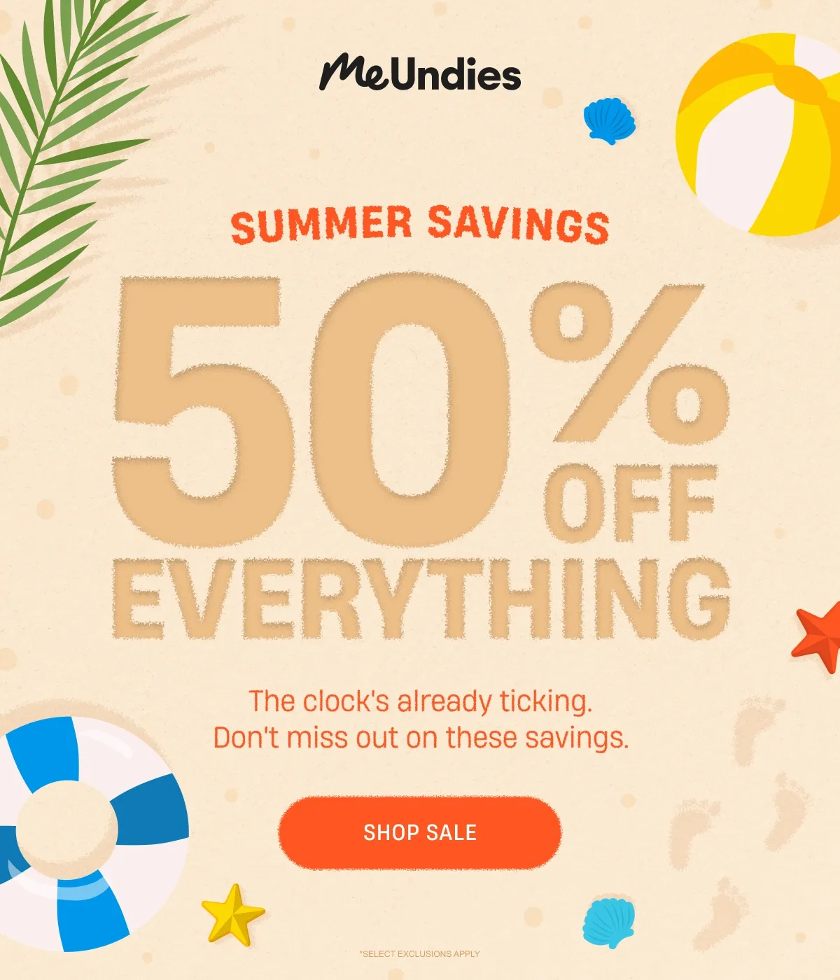 MeUndies | Summer Savings | 50% off Everything | Shop Sale