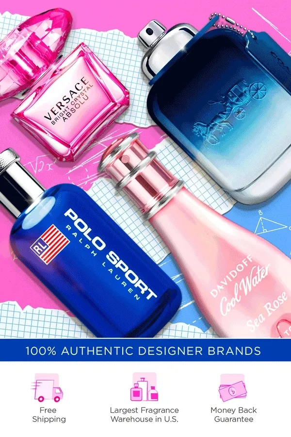 Best-selling fragrances displayed in front of school paper for back to school