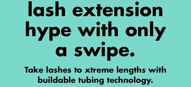 lash extension hype with only a swipe