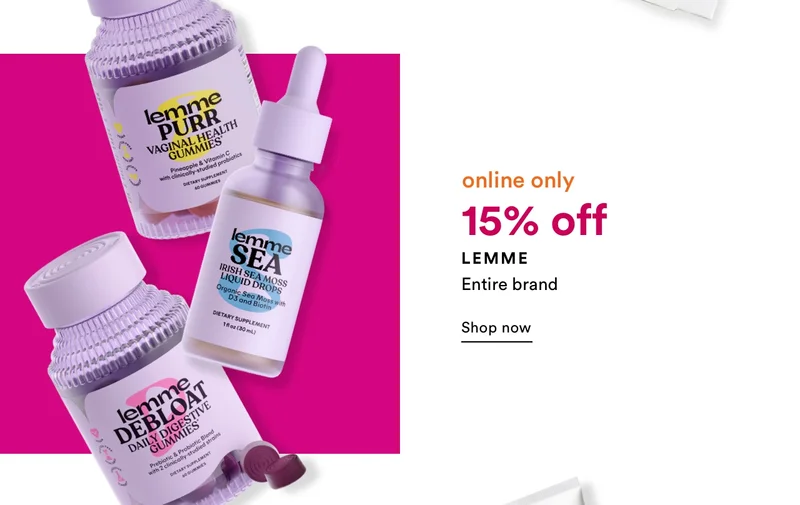 online only | 15% off Lemme | Shop now