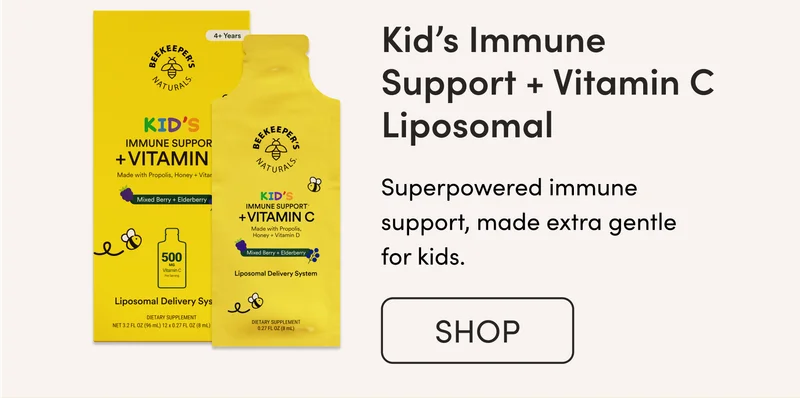 Kid’s Immune Support + Vitamin C Liposomal  Superpowered immune support, made extra gentle for kids