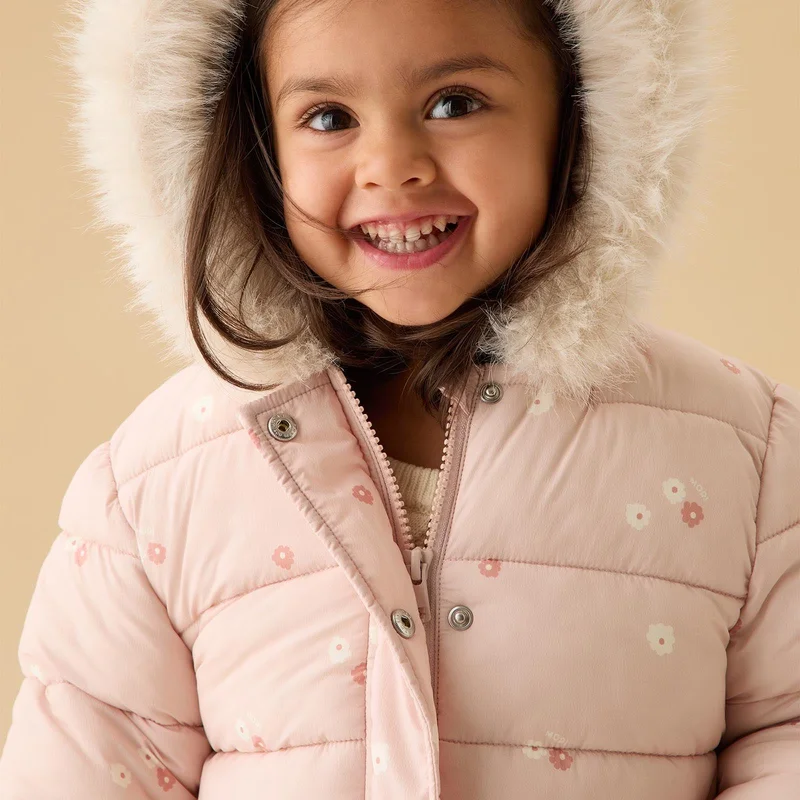 Image of Floral Padded Coat
