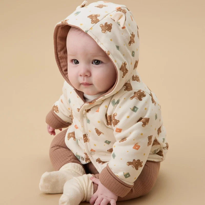 Image of Teddy Bear Reversible Hooded Jacket