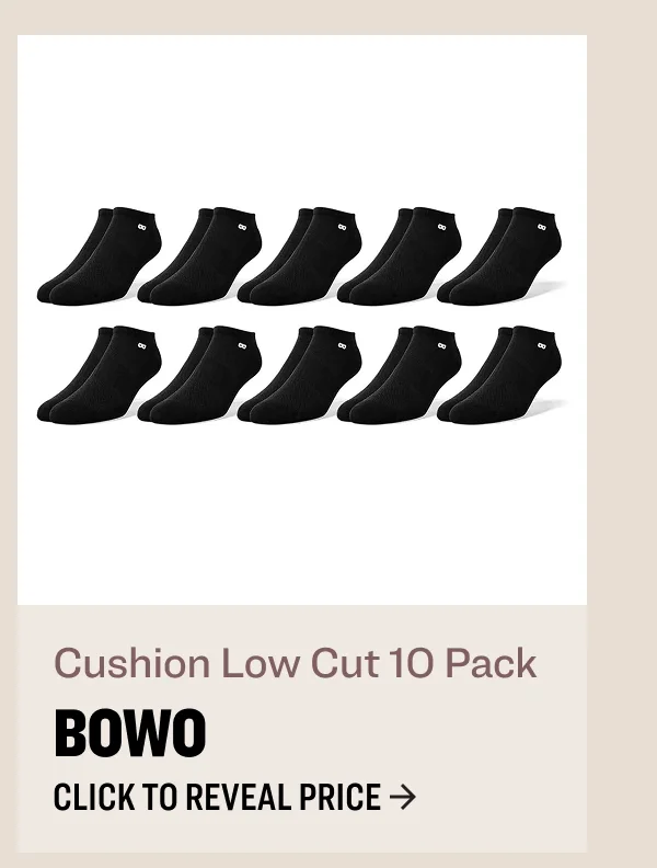 cushion low cut 10 pack bowo Click to reveal price