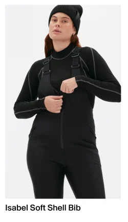 Isabel Soft Shell Bib Black