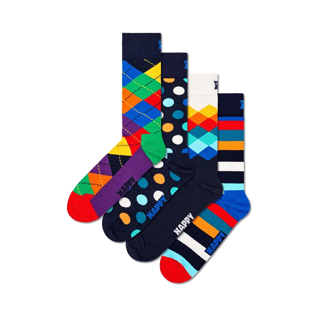4-Pack Multi-Color Socks Gift Set